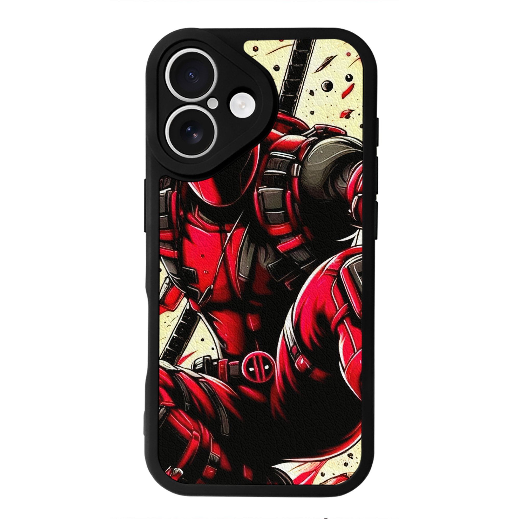 （画像用） Deadpool デッドプール 【iPhone 16シリーズ対応】シリコンスマホケース（レザー調） 材質：シリコン